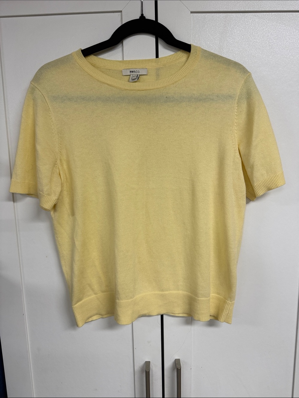 RW&CO. Soft Butter Yellow Knit Tee